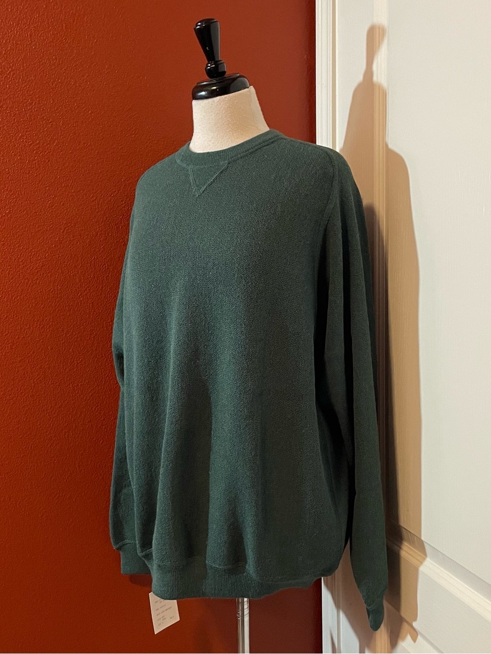 Andean Men’s NWT 100% Alpaca Wool Green Pullover Slouchy Links Sweatshirt